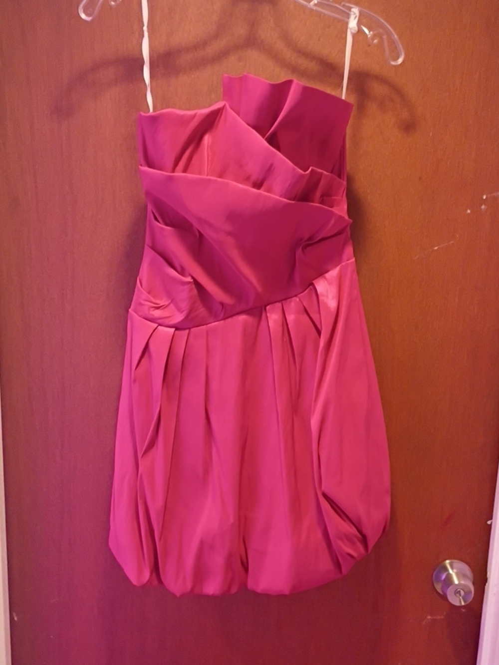 Strapless Fuchsia Party Dress
